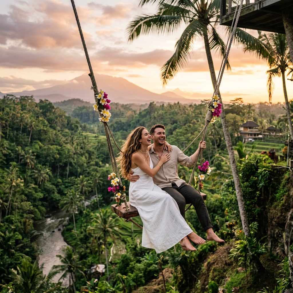 Couple on Bali Swing