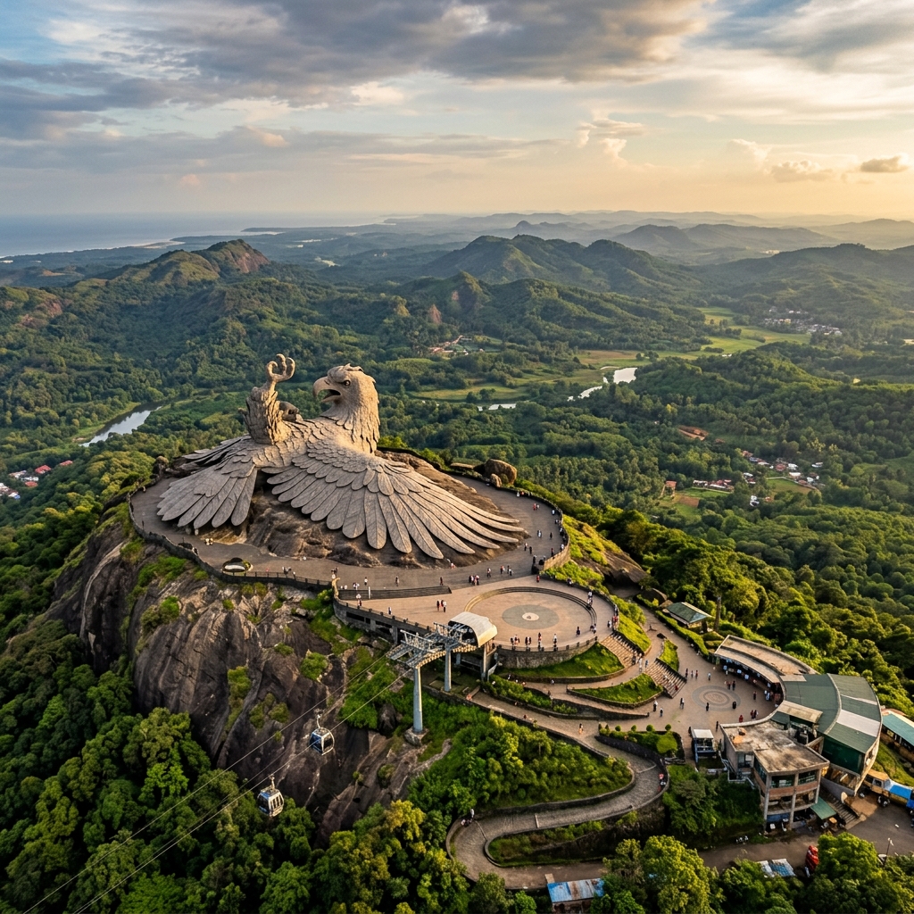 Massive Jatayu Earth's Center sculpture